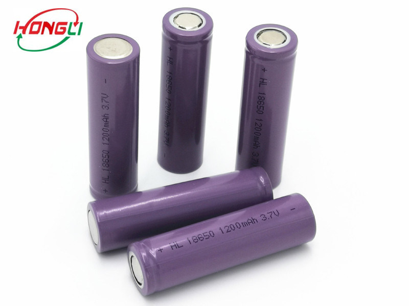 1200mAh 0.5C 18650 Lithium Ion Battery High Energy Density Fast Charging