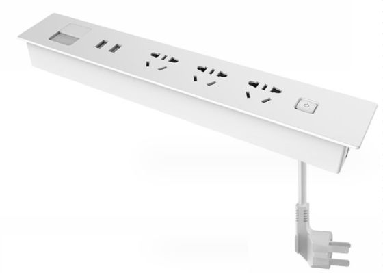 गुणवत्ता चार्जर के साथ मल्टीफंक्शन पावर एडाप्टर छिपा डेस्कटॉप स्लाइडिंग कवर पावर आउटलेट कारखाना